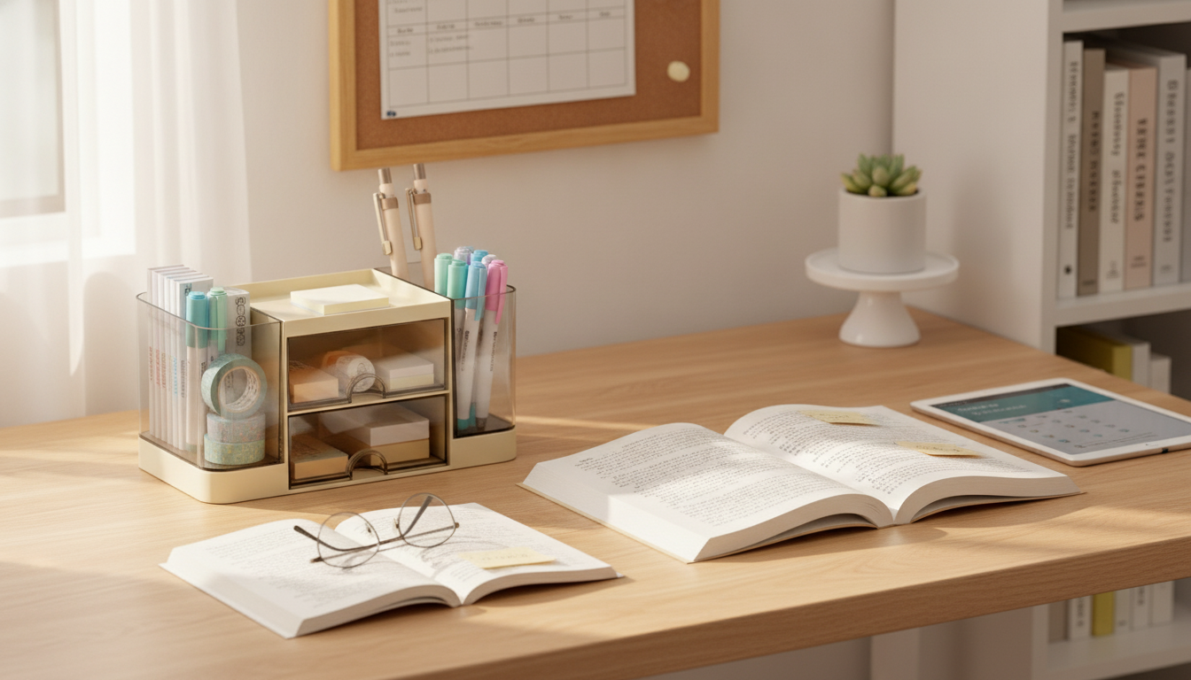 2-Drawer Pen Organizer: Quick Desk Declutter for Study
