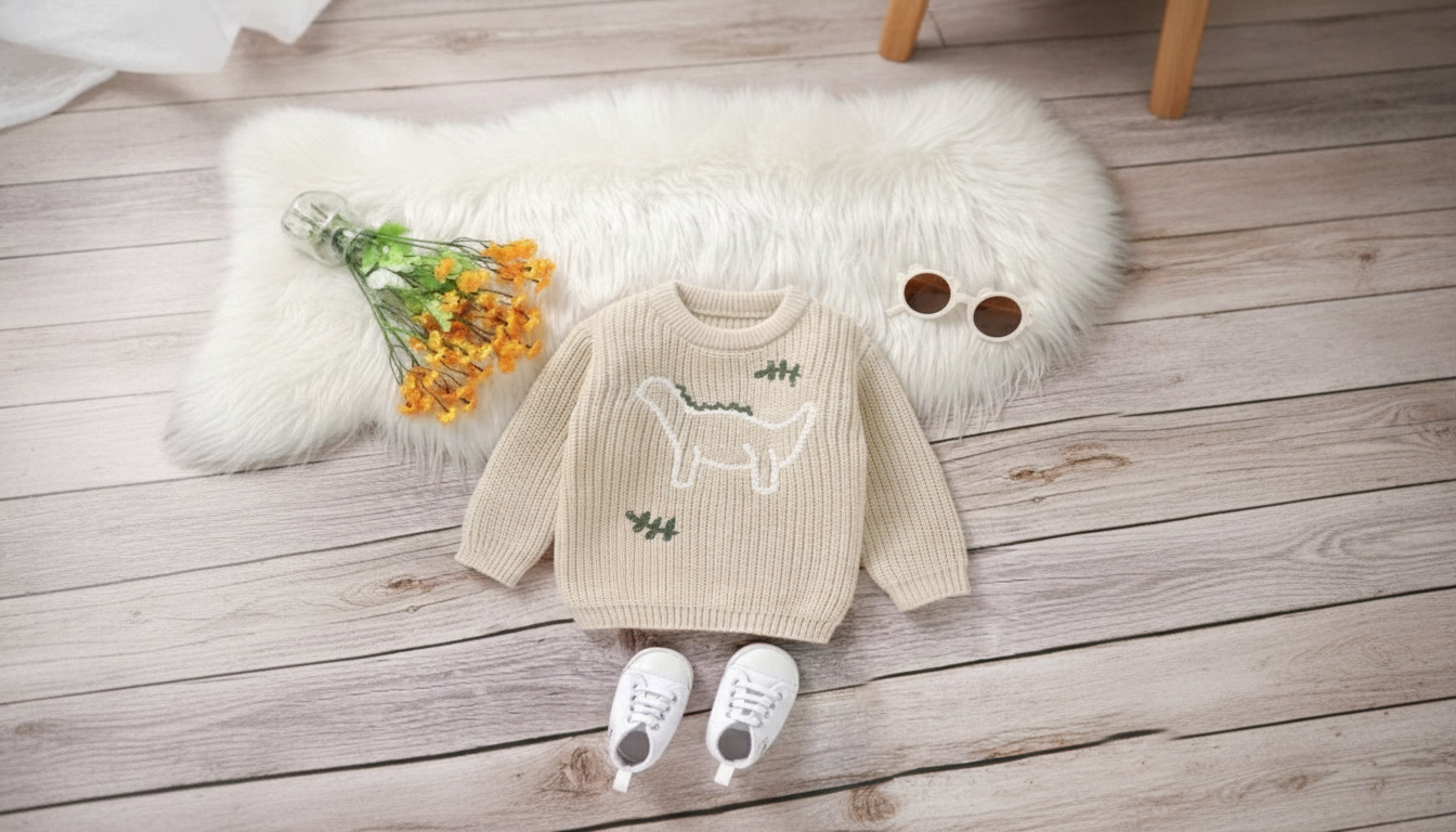Knitted Baby Dinosaur Sweater: Fit, Care & Safety Tips
